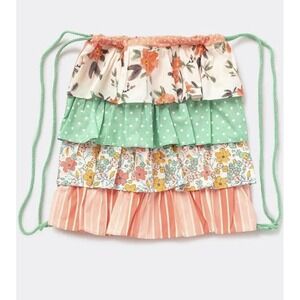 Matilda Jane Girls Dream In the ruffles drawstring backpack bag New